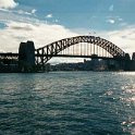 AUS NSW Sydney 2001JUL08 HarbourBridge 001  Sydney Harbour Bridge is the world's largest (but not longest) steel arch bridge. : 1999 - Get In Get Out, No Mucking About Australian Trip, 2001, Australia, Date, Harbour Bridge, July, Month, NSW, Places, Sydney, Trips, Year